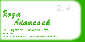 roza adamcsek business card